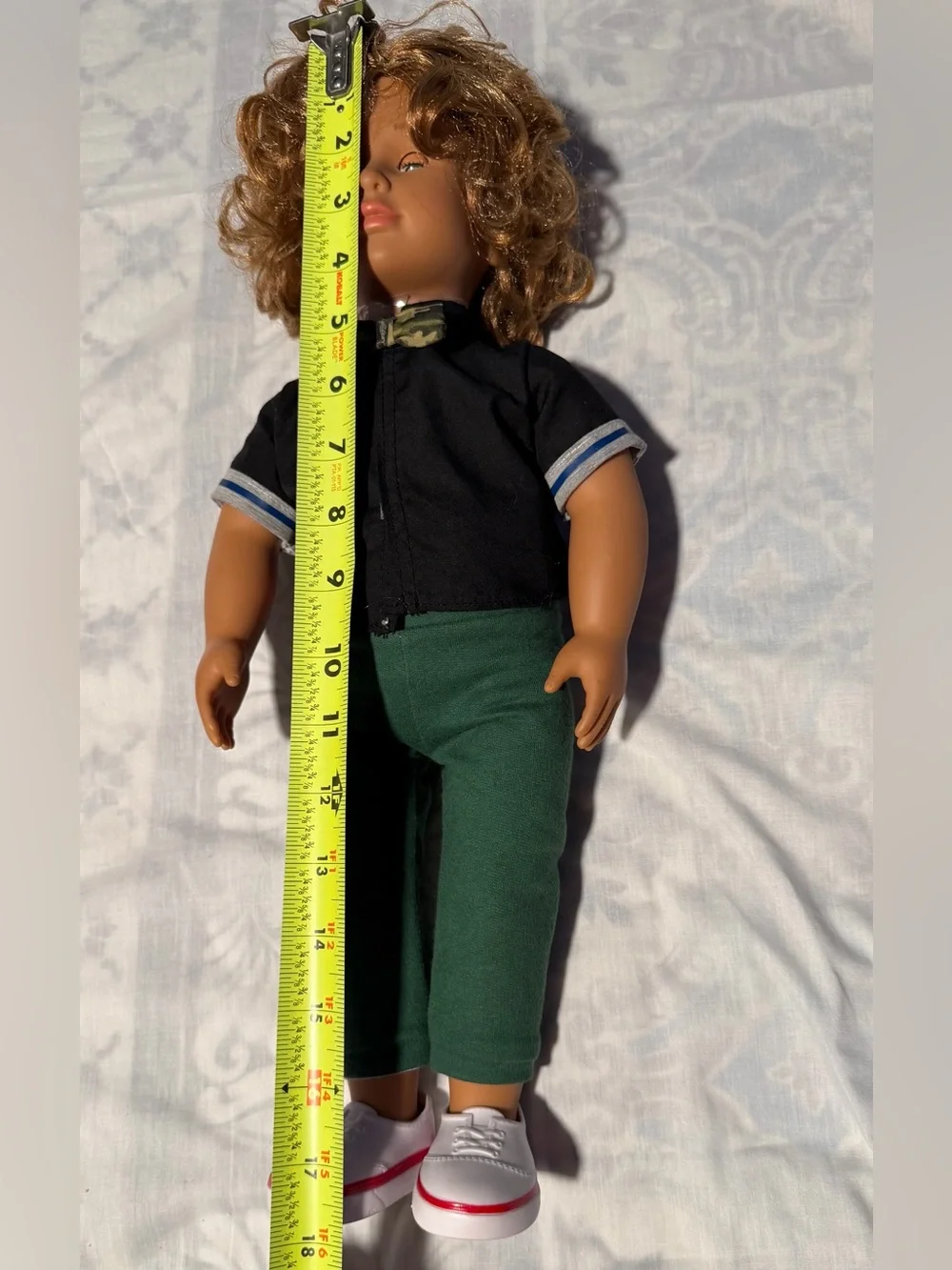 Our generation 18in Lorenz Doll Outfit Set - Black Shirt & Green Pants